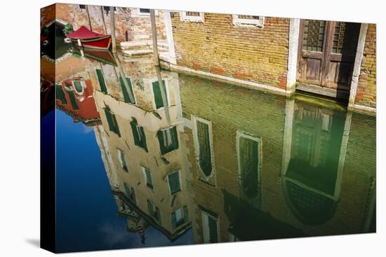 Canal reflections, Venice, Veneto, Italy-Russ Bishop-Stretched Canvas