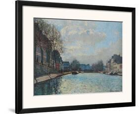 Canal Saint-Martin-Alfred Sisley-Framed Art Print