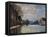 Canal Saint Martin-Alfred Sisley-Framed Stretched Canvas