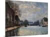 Canal Saint Martin-Alfred Sisley-Mounted Art Print