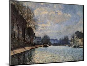 Canal Saint Martin-Alfred Sisley-Mounted Art Print