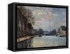 Canal Saint Martin-Alfred Sisley-Framed Stretched Canvas