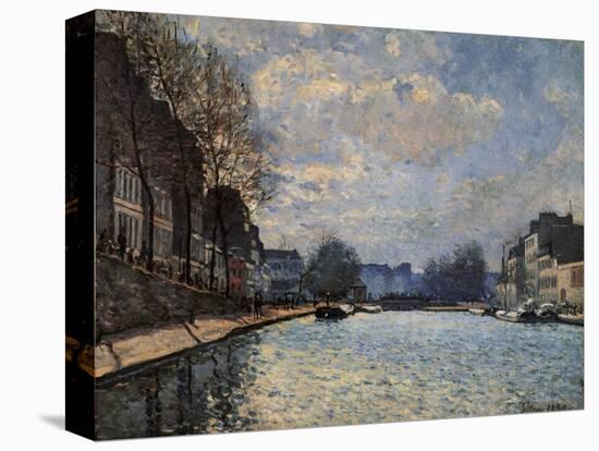 Canal Saint Martin-Alfred Sisley-Stretched Canvas