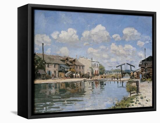 Canal Saint Martin-Alfred Sisley-Framed Stretched Canvas