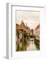 Canal scene, Bruges, West Flanders, Belgium.-Michael DeFreitas-Framed Photographic Print