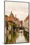 Canal scene, Bruges, West Flanders, Belgium.-Michael DeFreitas-Mounted Photographic Print