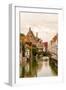 Canal scene, Bruges, West Flanders, Belgium.-Michael DeFreitas-Framed Photographic Print