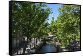 Canal Scene in Edam, Holland, Europe-James Emmerson-Framed Stretched Canvas