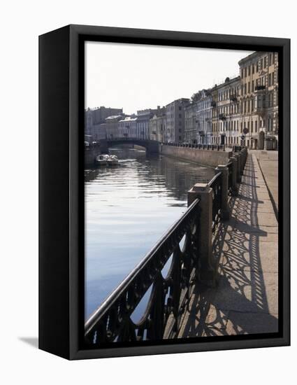 Canal Scene, St. Petersburg, Russia-Charles Bowman-Framed Stretched Canvas
