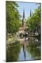 Canal Scene with Bridge, 16th Century East Port Gate Towers, Delft, Holland, Europe-James Emmerson-Mounted Photographic Print