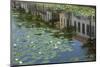 Canal Scene with Reflections and Floating Lilies, Delft, Holland, Europe-James Emmerson-Mounted Photographic Print