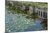 Canal Scene with Reflections and Floating Lilies, Delft, Holland, Europe-James Emmerson-Mounted Photographic Print