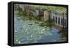 Canal Scene with Reflections and Floating Lilies, Delft, Holland, Europe-James Emmerson-Framed Stretched Canvas