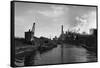 Canal Scene-null-Framed Stretched Canvas