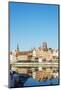 Canal Side Houses and Skyline, Gdansk, Poland, Europe-Christian Kober-Mounted Photographic Print