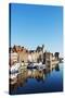 Canal Side Houses, Gdansk, Poland, Europe-Christian Kober-Stretched Canvas