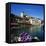 Canal Side Restaurants Below the Chateau, Annecy, Lake Annecy, Rhone Alpes, France, Europe-Stuart Black-Framed Stretched Canvas