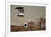 Canal Side Wall in Venice, Italy with Relief of George and the Dragon-Richard Bryant-Framed Photo