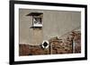 Canal Side Wall in Venice, Italy with Relief of George and the Dragon-Richard Bryant-Framed Photo