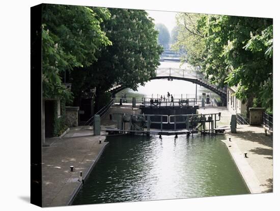 Canal St. Martin, Paris, France-Mark Mawson-Stretched Canvas