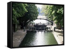 Canal St. Martin, Paris, France-Mark Mawson-Framed Stretched Canvas