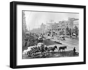 Canal Street, New Orleans, Louisiana, C.1890 (B/W Photo)-American Photographer-Framed Giclee Print