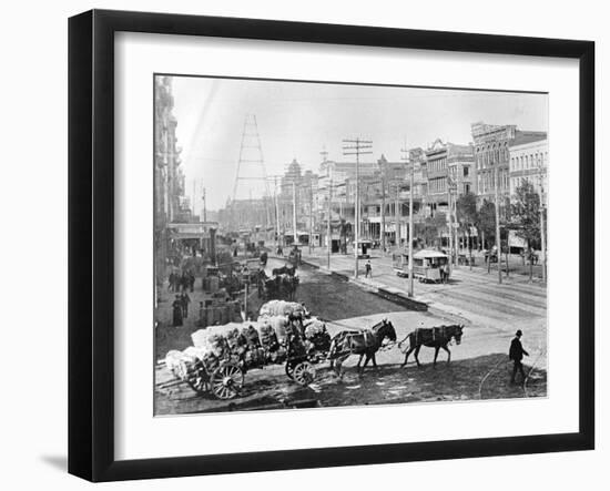 Canal Street, New Orleans, Louisiana, C.1890 (B/W Photo)-American Photographer-Framed Giclee Print