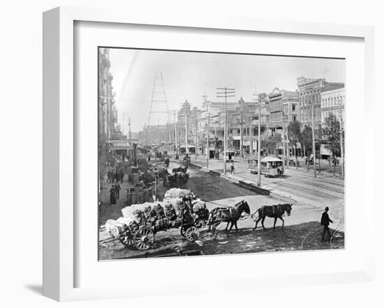 Canal Street, New Orleans, Louisiana, C.1890 (B/W Photo)-American Photographer-Framed Giclee Print