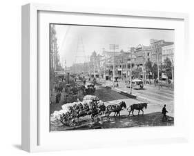 Canal Street, New Orleans, Louisiana, C.1890 (B/W Photo)-American Photographer-Framed Giclee Print