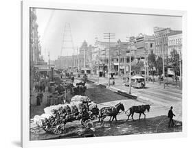 Canal Street, New Orleans, Louisiana, C.1890 (B/W Photo)-American Photographer-Framed Giclee Print