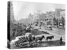 Canal Street, New Orleans, Louisiana, C.1890 (B/W Photo)-American Photographer-Stretched Canvas