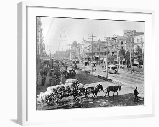 Canal Street, New Orleans, Louisiana, C.1890 (B/W Photo)-American Photographer-Framed Giclee Print