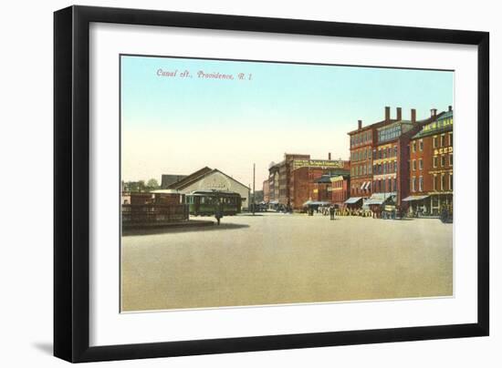 Canal Street, Providence, Rhode Island-null-Framed Art Print