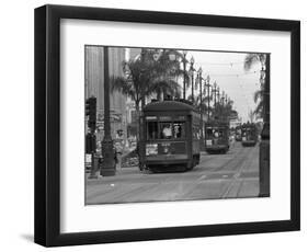 Canal Street Trolleys-null-Framed Photographic Print