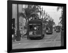 Canal Street Trolleys-null-Framed Photographic Print