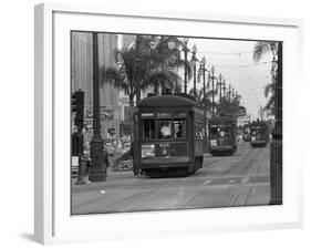 Canal Street Trolleys-null-Framed Photographic Print