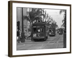 Canal Street Trolleys-null-Framed Photographic Print