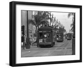 Canal Street Trolleys-null-Framed Photographic Print