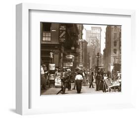 Canal Street West to Mulberry, Manhattan, c.1908-null-Framed Art Print