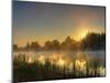 Canal Sunrise-null-Mounted Art Print