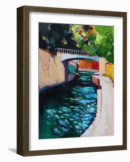 Canal, Sydney Gardens, Bath-Marco Cazzulini-Framed Giclee Print