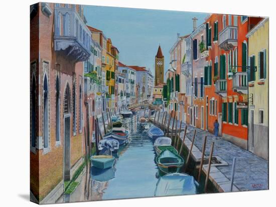 Canal, Venice, 2016-Anthony Butera-Stretched Canvas