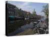 Canal View Looking Towards Mare Church, Leiden, Netherlands, Europe-Ethel Davies-Stretched Canvas