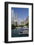 Canal View of the Chicago's Magnificent Mile City Skyline, Chicago, Illinois-Cindy Miller Hopkins-Framed Photographic Print