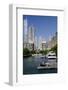 Canal View of the Chicago's Magnificent Mile City Skyline, Chicago, Illinois-Cindy Miller Hopkins-Framed Photographic Print