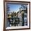 Canal View with Belfry in Winter, Bruges, West Vlaanderen (Flanders), Belgium, Europe-Stuart Black-Framed Photographic Print