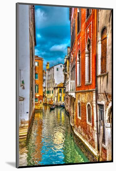 Canal & Villas Venice Italy-null-Mounted Art Print