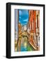 Canal & Villas Venice Italy-null-Framed Art Print