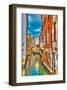 Canal & Villas Venice Italy-null-Framed Art Print