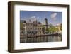 Canal, Windmill, and Square-Jon Hicks-Framed Photographic Print